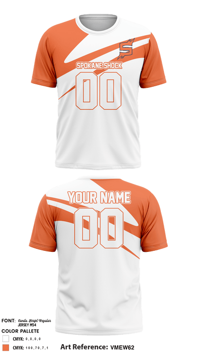 Spokane Shock 29543289 Short Sleeve Performance Shirt - 2