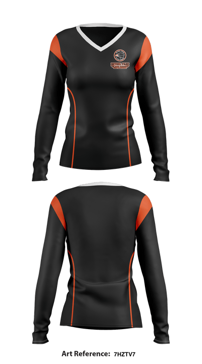 Bethel Park Basketball 67668324 Women's Long Sleeve V-neck Shirt - 1