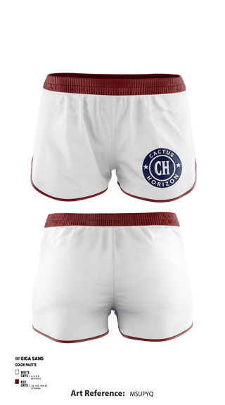 Women's Shorts, Cactus Horizon Little League, Baseball, Teamtime, Team time, sublimation, custom sports apparel, team uniforms, spirit wear, spiritwear, sports uniforms, custom shirts, team store, custom team store, fundraiser sports, apparel fundraiser