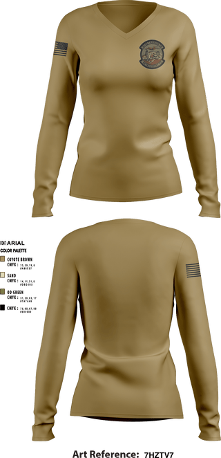 Women's Long Sleeve Vneck Shirt, , Air Force, Teamtime, Team time, sublimation, custom sports apparel, team uniforms, spirit wear, spiritwear, sports uniforms, custom shirts, team store, custom team store, fundraiser sports, apparel fundraiser