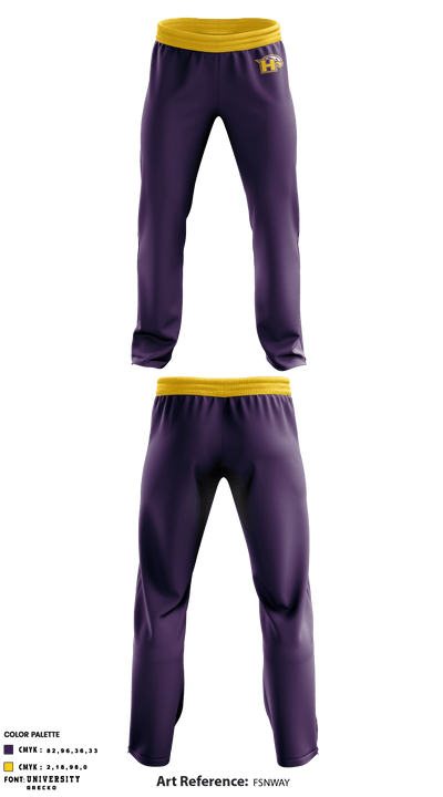Hanford High School Basketball 16936273 Sweatpants - 1