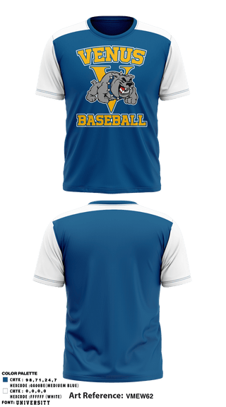 Short Sleeve Performance Shirt, Venus High School Baseball, Baseball, Teamtime, Team time, sublimation, custom sports apparel, team uniforms, spirit wear, spiritwear, sports uniforms, custom shirts, team store, custom team store, fundraiser sports, apparel fundraiser