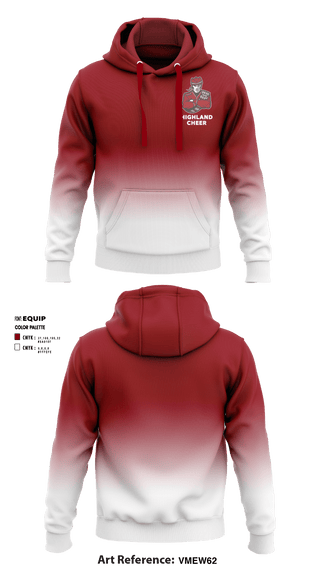 Hoodie, Highland High School Cheer, , Teamtime, Team time, sublimation, custom sports apparel, team uniforms, spirit wear, spiritwear, sports uniforms, custom shirts, team store, custom team store, fundraiser sports, apparel fundraiser