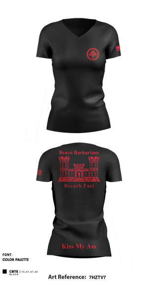 Women's Short Sleeve Vneck Shirt, , National Guard, Teamtime, Team time, sublimation, custom sports apparel, team uniforms, spirit wear, spiritwear, sports uniforms, custom shirts, team store, custom team store, fundraiser sports, apparel fundraiser