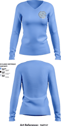 Sharks 26226152 Women's Long Sleeve V-neck Shirt - 1