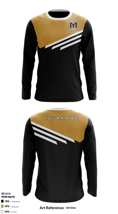 Mountain View High School Basketball 73066743 Long Sleeve Shooting Shirt - 1