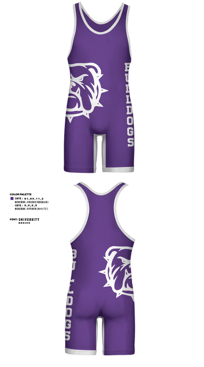 Bulldog Wrestling Club 25100295 Wrestling Singlet - 3