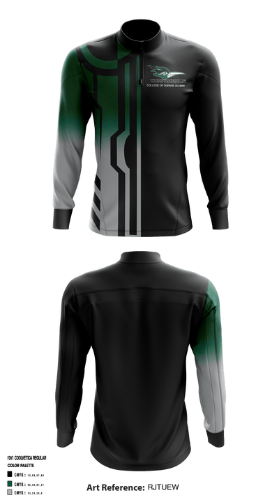 College of DuPage Alumni 35400336 Quarter Zip Jacket - 1