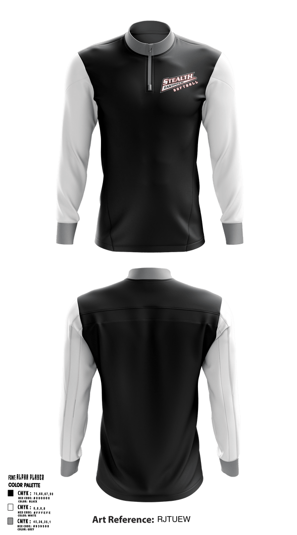 Quarter Zip Jacket, Stealth Softball Org, Softball, Teamtime, Team time, sublimation, custom sports apparel, team uniforms, spirit wear, spiritwear, sports uniforms, custom shirts, team store, custom team store, fundraiser sports, apparel fundraiser