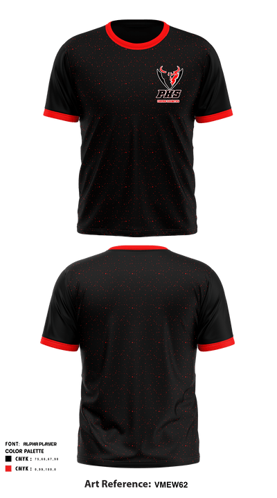 Pomona High School Cross Country 72810301 Short Sleeve Performance Shirt - 1