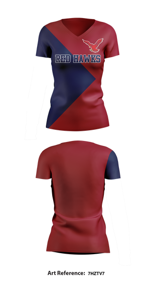 Redhawks 29230662 Women's Short Sleeve V-neck Shirt - 1