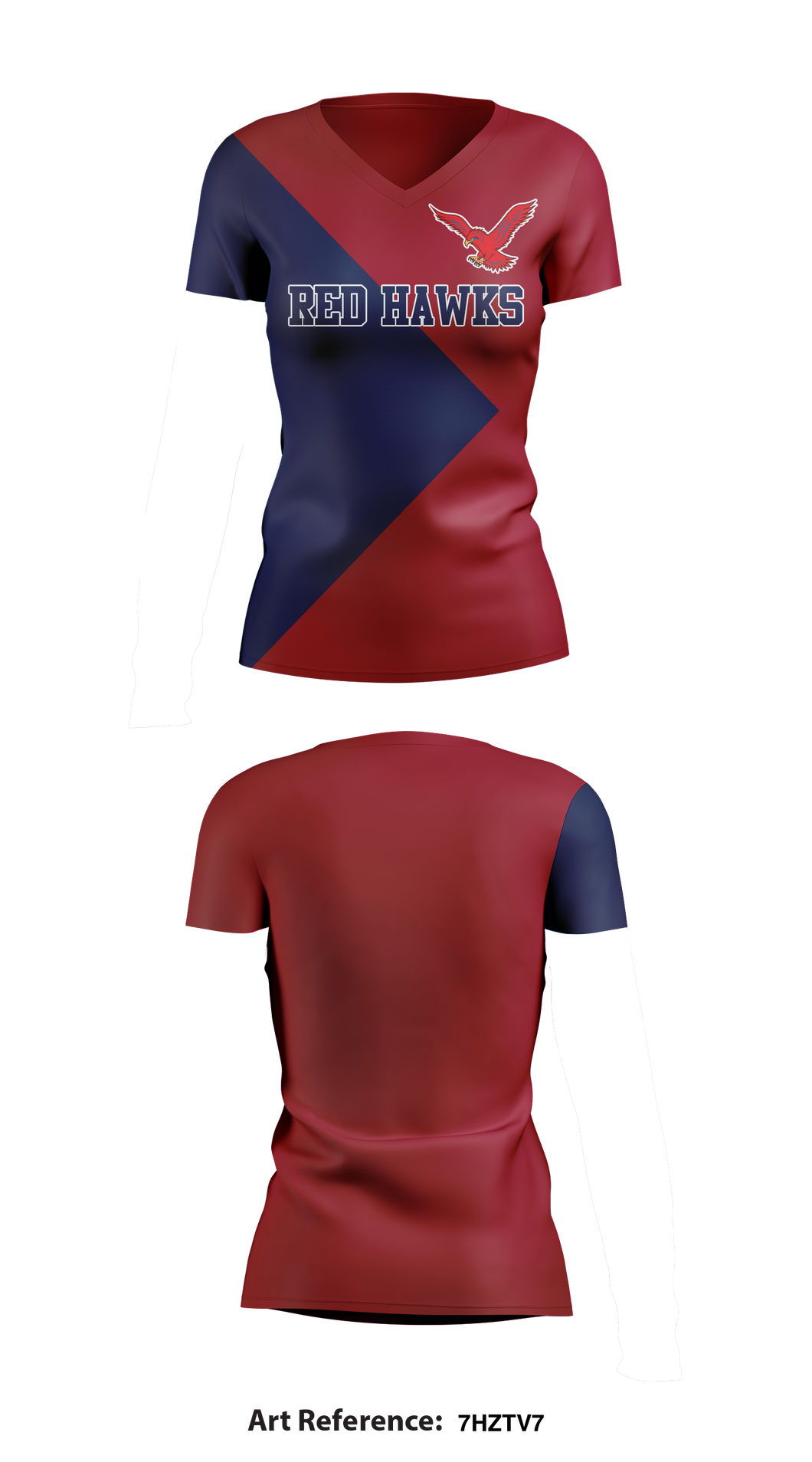 Redhawks 29230662 Women's Short Sleeve V-neck Shirt - 1