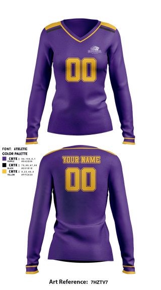 Women's Long Sleeve Vneck Shirt, Ouachita Baptist University, Women's Volleyball, Teamtime, Team time, sublimation, custom sports apparel, team uniforms, spirit wear, spiritwear, sports uniforms, custom shirts, team store, custom team store, fundraiser sports, apparel fundraiser
