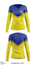 Calvert High School Lacrosse 53114333 Women's Long Sleeve V-neck Shirt - 1