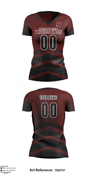 Women's Short Sleeve Vneck Shirt, Willamette Wolverines, Women's Volleyball, Teamtime, Team time, sublimation, custom sports apparel, team uniforms, spirit wear, spiritwear, sports uniforms, custom shirts, team store, custom team store, fundraiser sports, apparel fundraiser