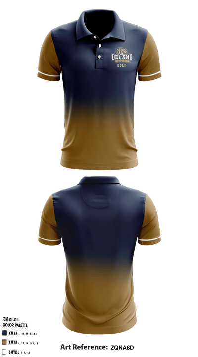 Delano High School Golf 71130151 Short Sleeve Performance Polo - 1