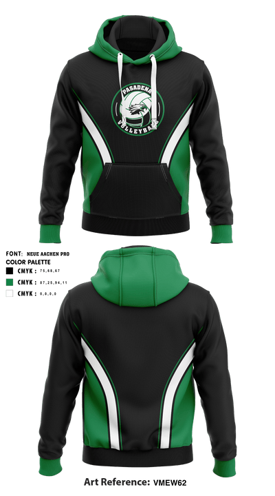Pasadena High School Women's Volleyball 53798990 Hoodie - 1