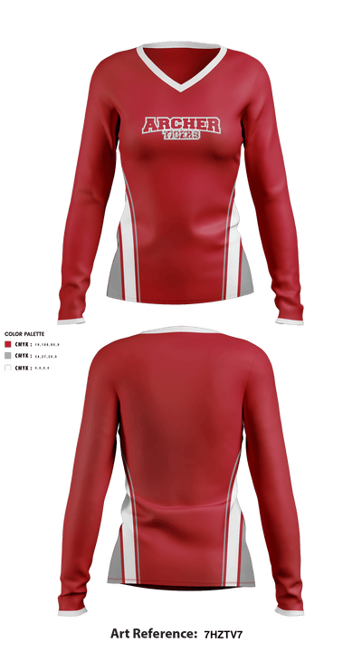 Archer Athletic Association 85302557 Women's Long Sleeve V-neck Shirt - 3