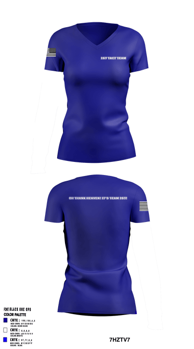 167 Tact Team 67695229 Women's Short Sleeve V-neck Shirt - 1