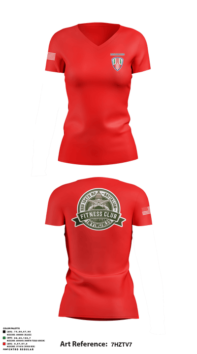 104th MP BN HHD 71367291 Women's Short Sleeve V-neck Shirt - 7