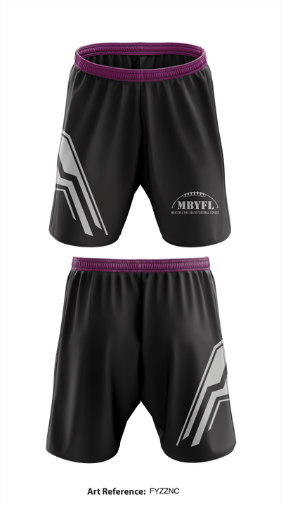 Monterey Bay Youth Football League 75637743 Athletic Shorts With Pockets - 1