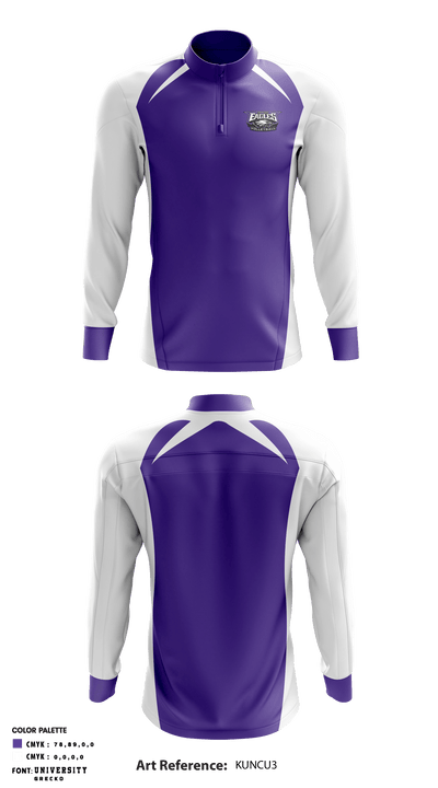 Crowley High School Golf 74696699 Quarter Zip Jacket - 1