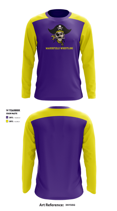 Marshfield High School Wrestling 37612637 Long Sleeve Performance Shirt - 1