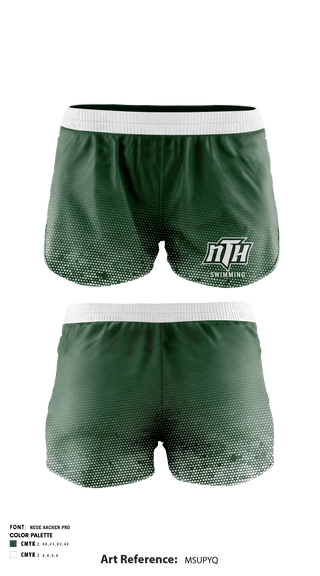 Women's Shorts, North Hall High School Swimming, School Spirit Store, Teamtime, Team time, sublimation, custom sports apparel, team uniforms, spirit wear, spiritwear, sports uniforms, custom shirts, team store, custom team store, fundraiser sports, apparel fundraiser