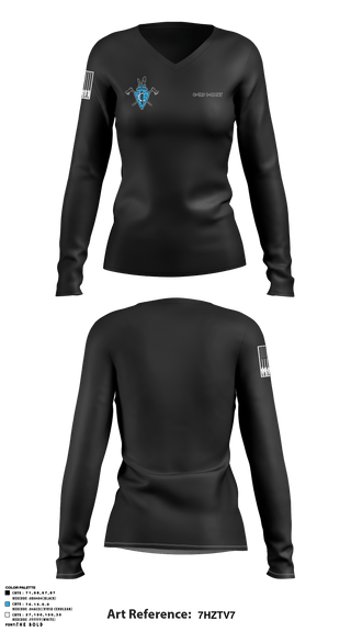 Women's Long Sleeve Vneck Shirt, , Army, Teamtime, Team time, sublimation, custom sports apparel, team uniforms, spirit wear, spiritwear, sports uniforms, custom shirts, team store, custom team store, fundraiser sports, apparel fundraiser