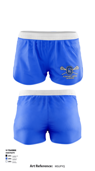 Women's Shorts, Pleasant Grove High School Lacrosse, Women's Lacrosse, Teamtime, Team time, sublimation, custom sports apparel, team uniforms, spirit wear, spiritwear, sports uniforms, custom shirts, team store, custom team store, fundraiser sports, apparel fundraiser