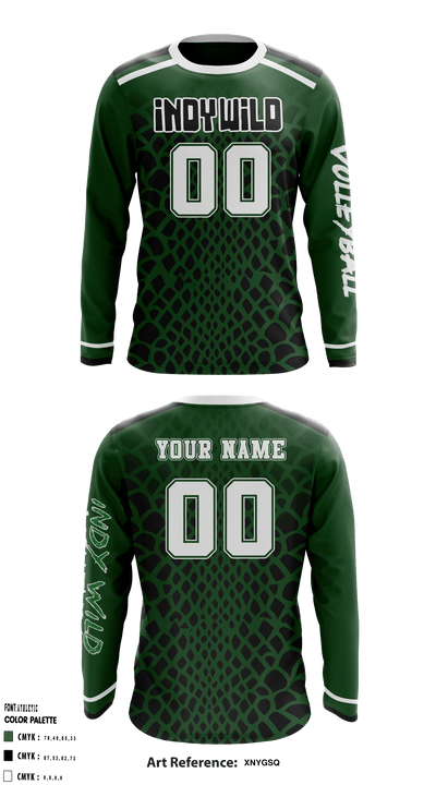 Indy Wild Volleyball 47140100 Long Sleeve Performance Shirt - 6