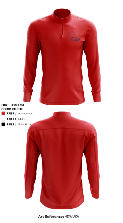 Colusa High School Volleyball 88435722 Quarter Zip Jacket - 4