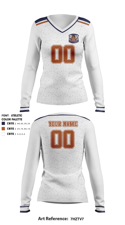 Galion High School Women's Volleyball 89296456 Women's Long Sleeve V-neck Shirt - 2