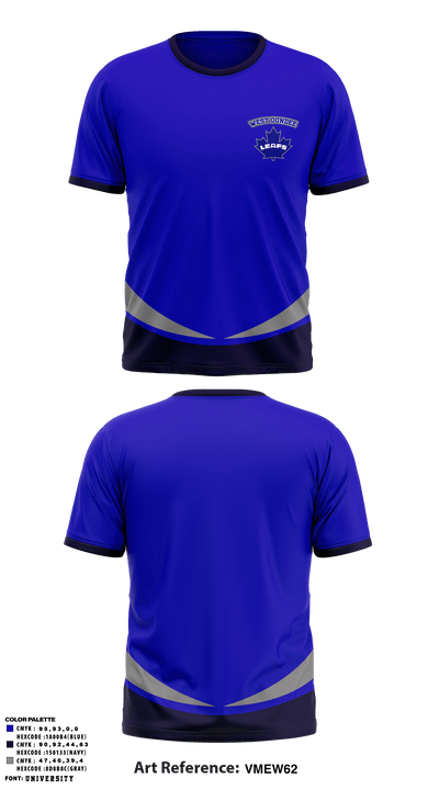 West Dundee leafs 53703411 Short Sleeve Performance Shirt - 1