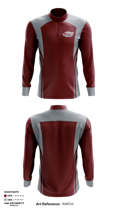 Rockridge High School Cheer 75041057 Quarter Zip Jacket - 1