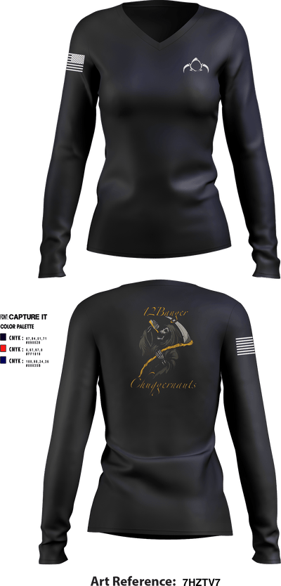 Reaper 4356071 Women's Long Sleeve V-neck Shirt - 1