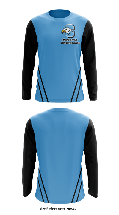 Grand Rapids Christian Eagles 27274820 Long Sleeve Performance Shirt - 1