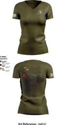 C Co, 2-70th AR, 2 ABCT, 1 ID 35817119 Women's Short Sleeve V-neck Shirt - 1