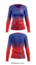 San Gabriel High School Soccer 67339991 Women's Long Sleeve V-neck Shirt - 1