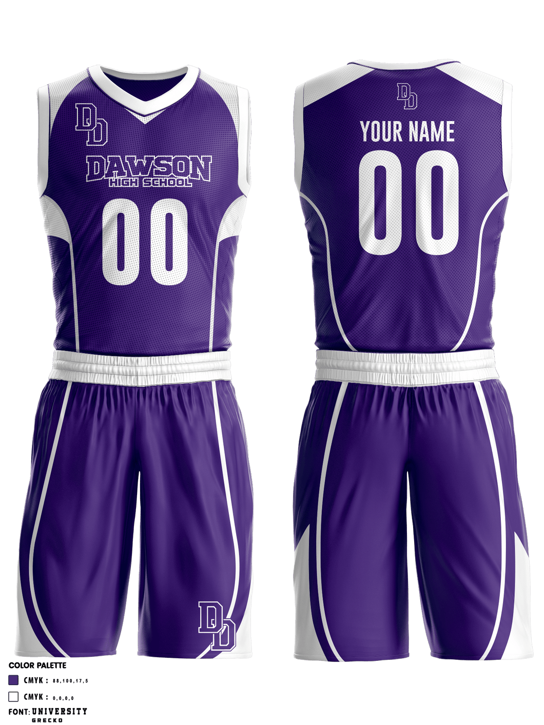 Custom Purple Sublimated Basketball Uniforms College Popular