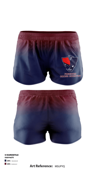 Women's Shorts, Freedom High School Cross Country, Cross Country, Teamtime, Team time, sublimation, custom sports apparel, team uniforms, spirit wear, spiritwear, sports uniforms, custom shirts, team store, custom team store, fundraiser sports, apparel fundraiser
