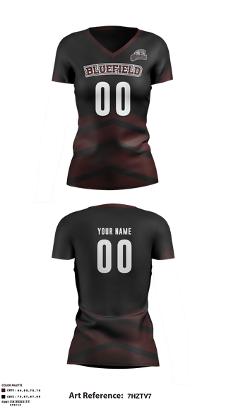 Women's Short Sleeve Vneck Shirt, Bluefield High School Volleyball, Women's Volleyball, Teamtime, Team time, sublimation, custom sports apparel, team uniforms, spirit wear, spiritwear, sports uniforms, custom shirts, team store, custom team store, fundraiser sports, apparel fundraiser