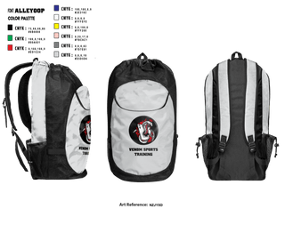 Gear Bag, Venom Sports Training, Men's Basketball, Teamtime, Team time, sublimation, custom sports apparel, team uniforms, spirit wear, spiritwear, sports uniforms, custom shirts, team store, custom team store, fundraiser sports, apparel fundraiser