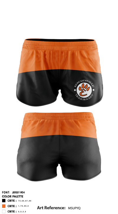 Edwardsville High School Field Hockey 2485341 Women's Shorts - 1