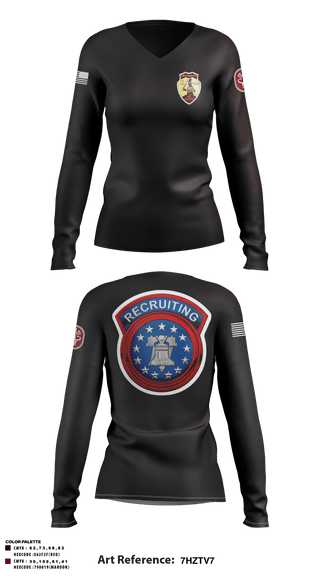 Women's Long Sleeve Vneck Shirt, , Army, Teamtime, Team time, sublimation, custom sports apparel, team uniforms, spirit wear, spiritwear, sports uniforms, custom shirts, team store, custom team store, fundraiser sports, apparel fundraiser