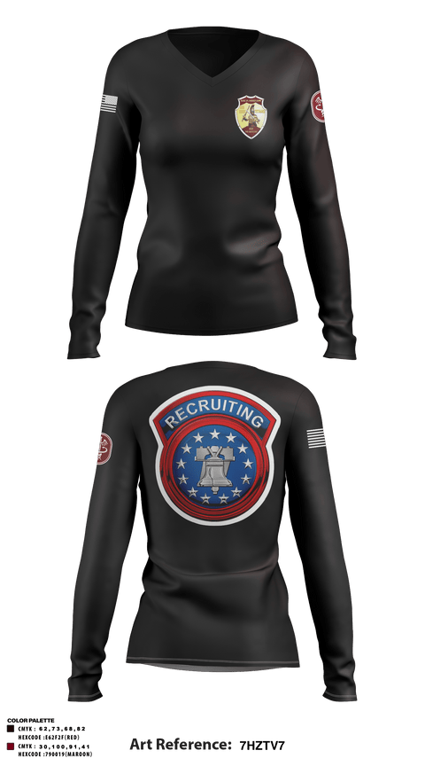 Women's Long Sleeve Vneck Shirt, , Army, Teamtime, Team time, sublimation, custom sports apparel, team uniforms, spirit wear, spiritwear, sports uniforms, custom shirts, team store, custom team store, fundraiser sports, apparel fundraiser