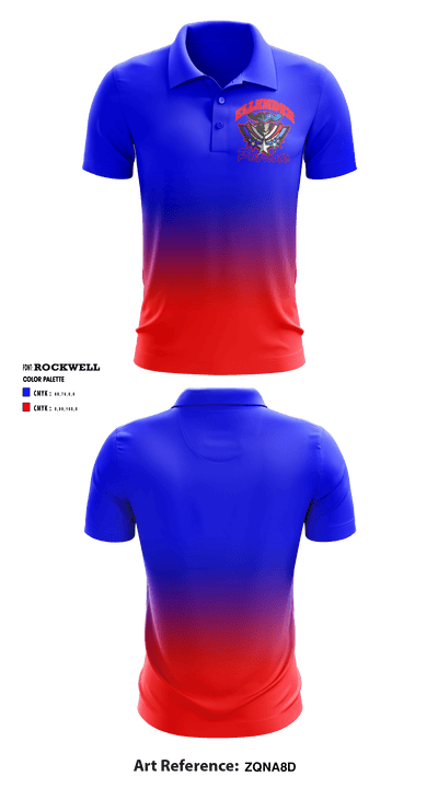 Allen Ellender Memorial High School Swimming 55809402 Short Sleeve Performance Polo - 1