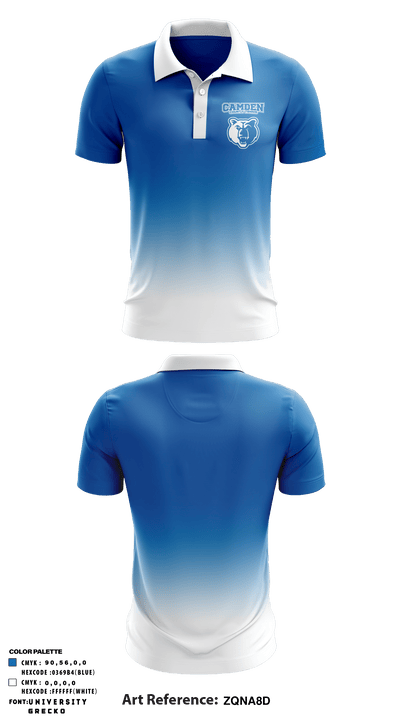 Camden County High School Tennis 40589668 Short Sleeve Performance Polo - 1