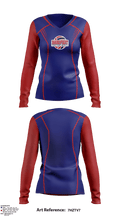 Barefoot Volleyball Club 10143317 Women's Long Sleeve V-neck Shirt - 1