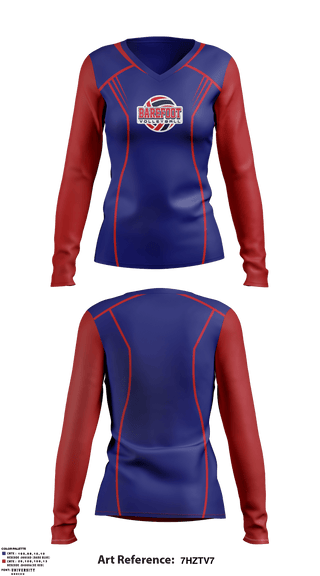 Women's Long Sleeve Vneck Shirt, Barefoot Volleyball Club, Women's Volleyball, Teamtime, Team time, sublimation, custom sports apparel, team uniforms, spirit wear, spiritwear, sports uniforms, custom shirts, team store, custom team store, fundraiser sports, apparel fundraiser